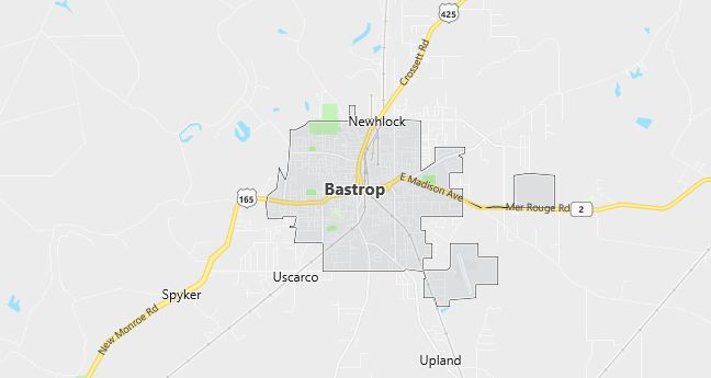 Map of Bastrop, LA