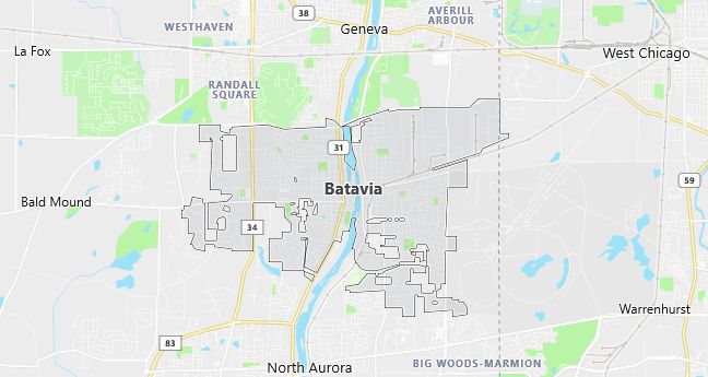 Map of Batavia, IL