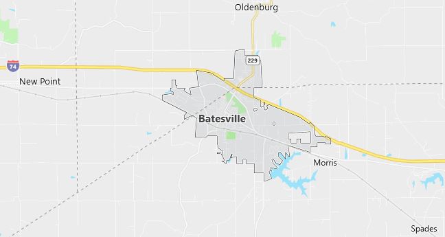 Map of Batesville, IN