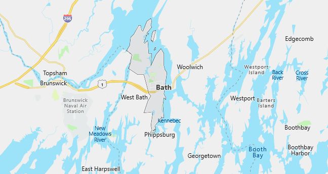 Map of Bath, ME