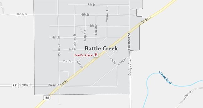 Map of Battle Creek, IA