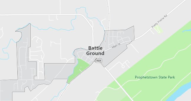 Map of Battle Ground, IN