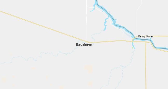 Map of Baudette, MN