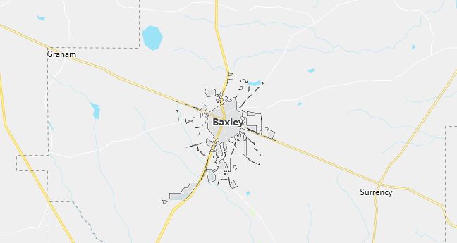 Map of Baxley, GA