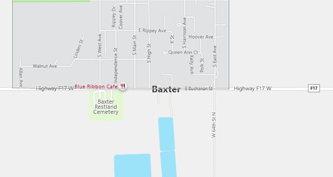 Map of Baxter, IA