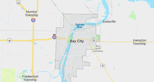 Map of Bay City, MI