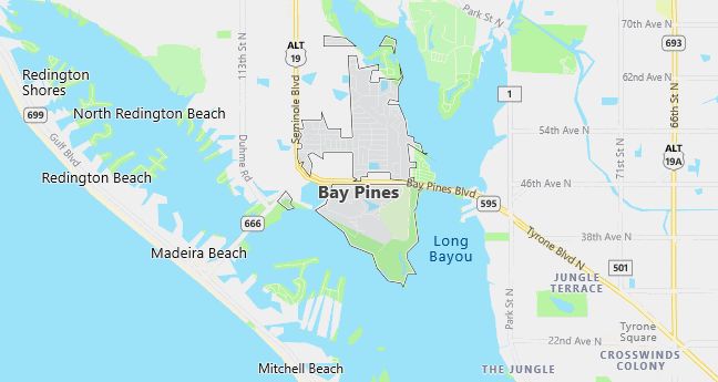 Map of Bay Pines, FL