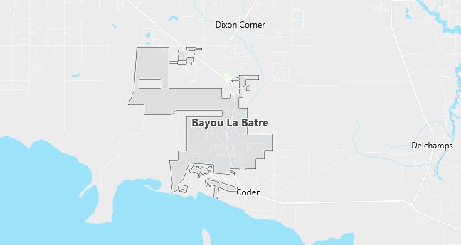 Map of Bayou La Batre, AL