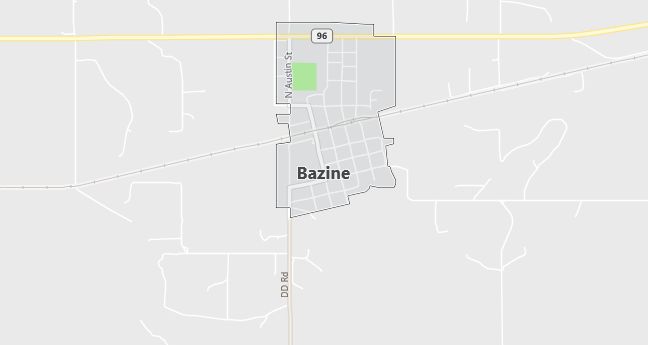 Map of Bazine, KS