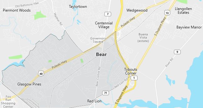 Map of Bear, DE