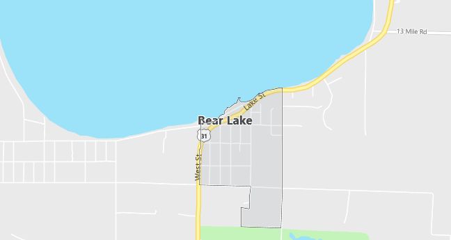 Map of Bear Lake, MI