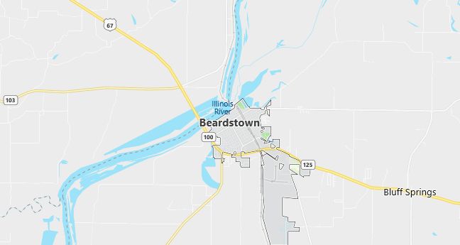 Map of Beardstown, IL