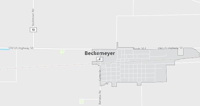 Map of Beckemeyer, IL