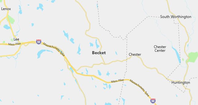 Map of Becket, MA