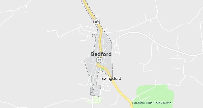 Map of Bedford, KY