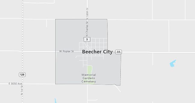 Map of Beecher City, IL