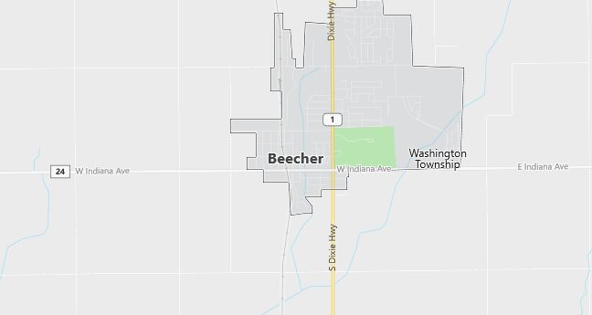 Map of Beecher, IL