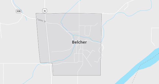 Map of Belcher, LA