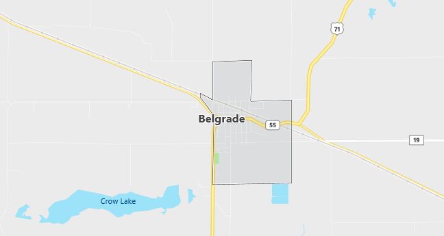 Map of Belgrade, MN