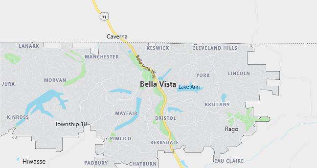 Map of Bella Vista, AR