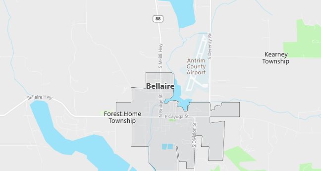 Map of Bellaire, MI