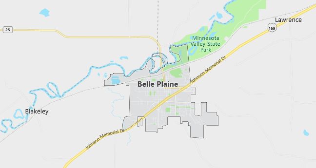 Map of Belle Plaine, MN