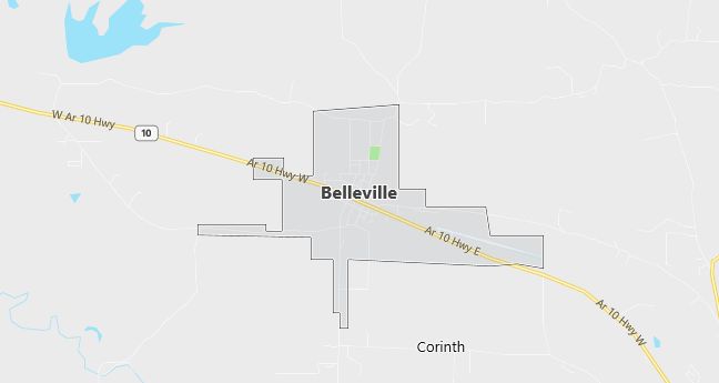 Map of Belleville, AR