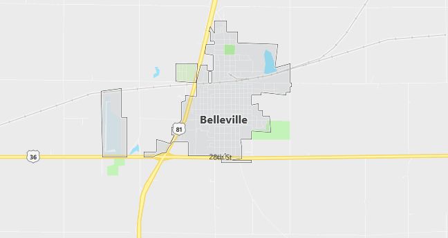 Map of Belleville, KS