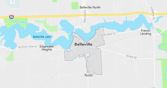 Map of Belleville, MI