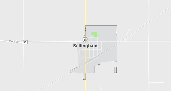 Map of Bellingham, MN