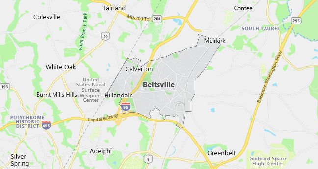 Map of Beltsville, MD