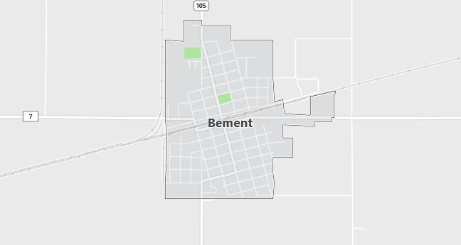 Map of Bement, IL