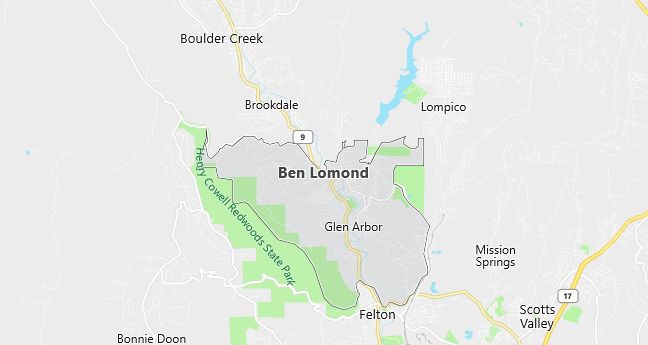 Map of Ben Lomond, CA