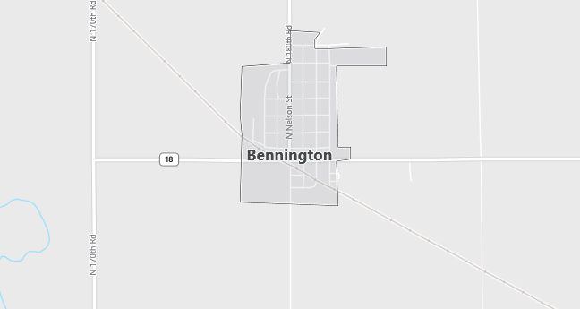 Map of Bennington, KS