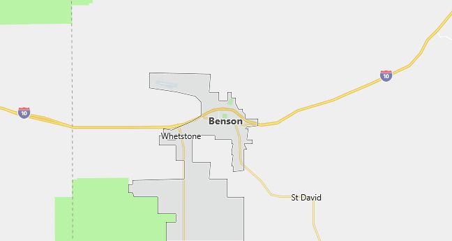 Map of Benson, AZ