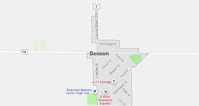 Map of Benson, IL