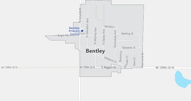 Map of Bentley, KS