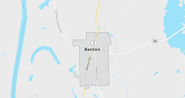 Map of Benton, LA