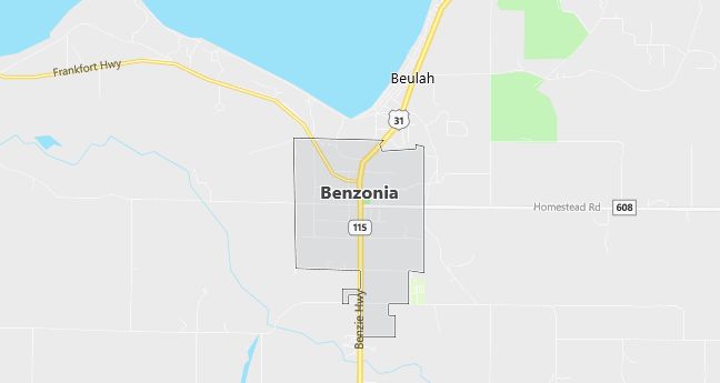 Map of Benzonia, MI