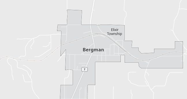 Map of Bergman, AR