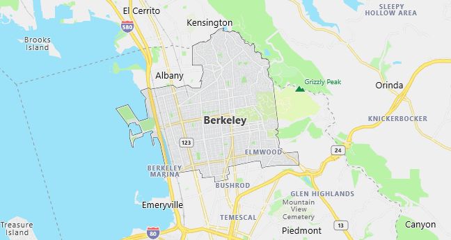 Map of Berkeley, CA