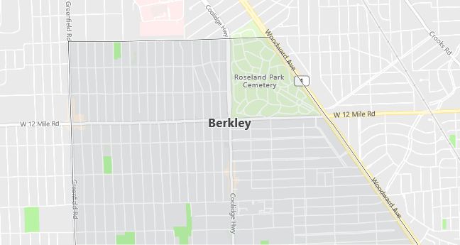 Map of Berkley, MI