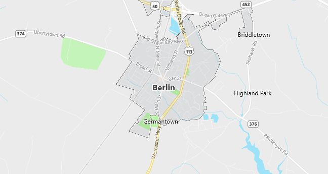 Map of Berlin, MD