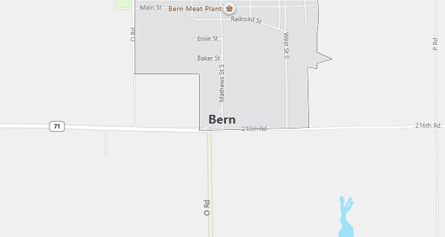 Map of Bern, KS