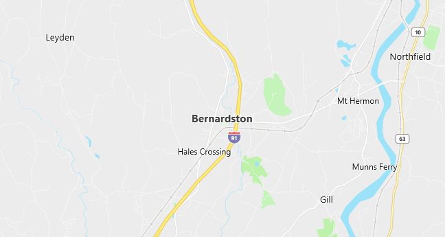 Map of Bernardston, MA