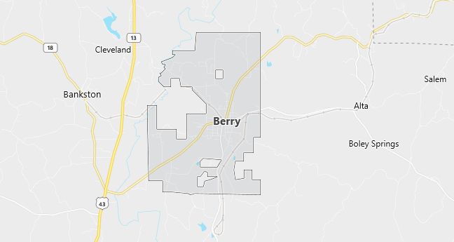 Map of Berry, AL