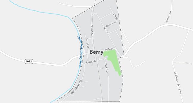 Map of Berry, KY