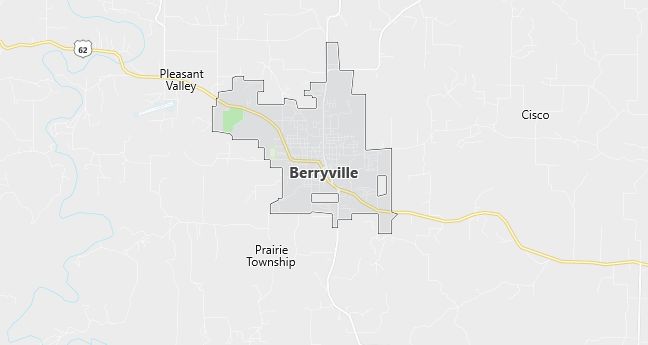 Map of Berryville, AR