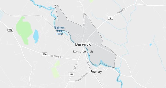 Map of Berwick, ME