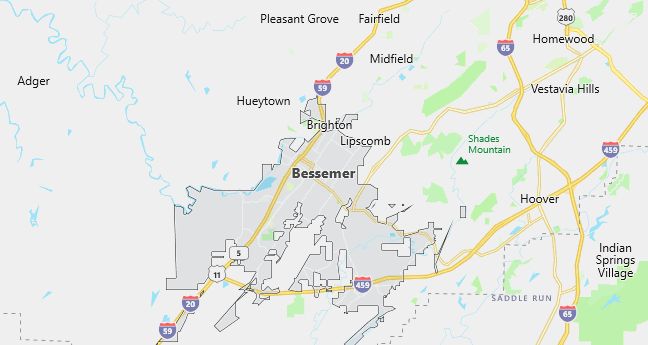 Map of Bessemer, AL